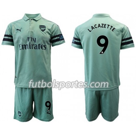Camisetas Arsenal Lacazette 9 Niño Tercera Equipacion 2018/2019